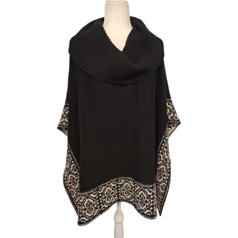 Black Rivet Poncho Sweater - Picture 8 of 8